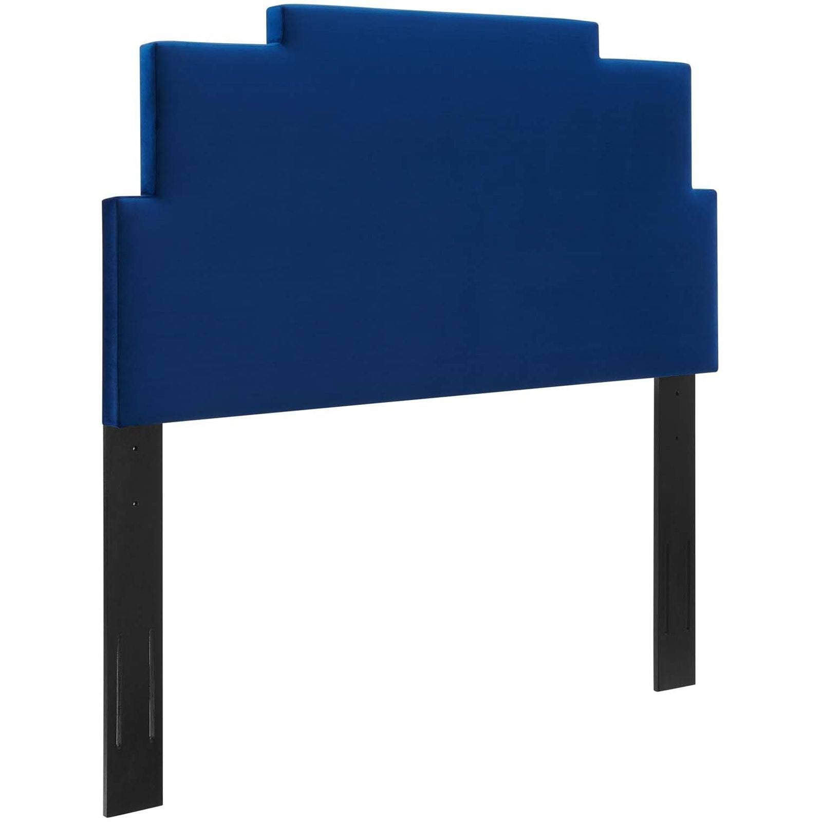 Navy Performance Velvet King/California King Headboard F611794
