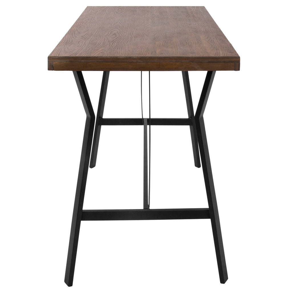 Industrial Walnut Wood Top Counter Table V245