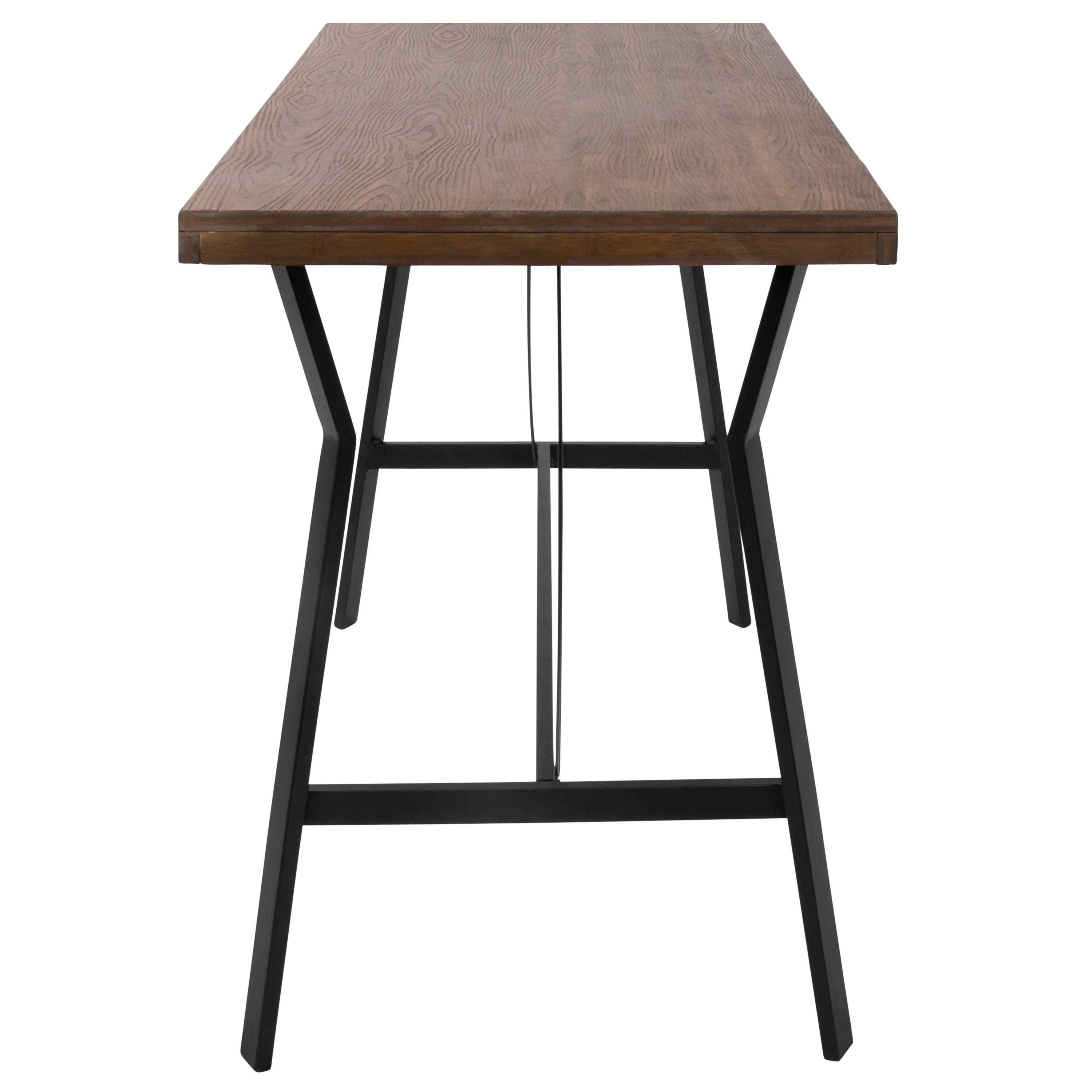 Industrial Walnut Wood Top Counter Table V245