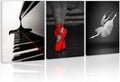 Black and White and Red Ballet Canvas Painting G587442