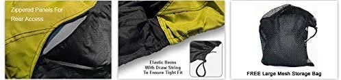 Yellow/Black Jet Ski Cover with Trailer Straps and Storage Bag E87556