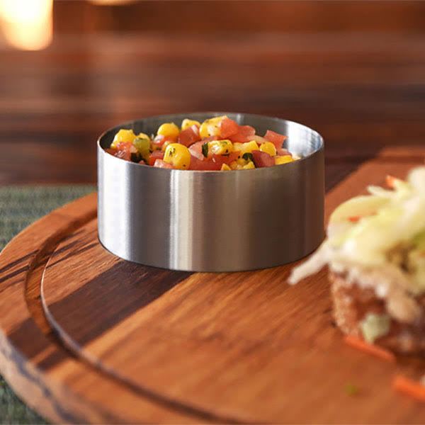 6 oz. Brushed Stainless Steel Round Ramekin - 12/Case T59158