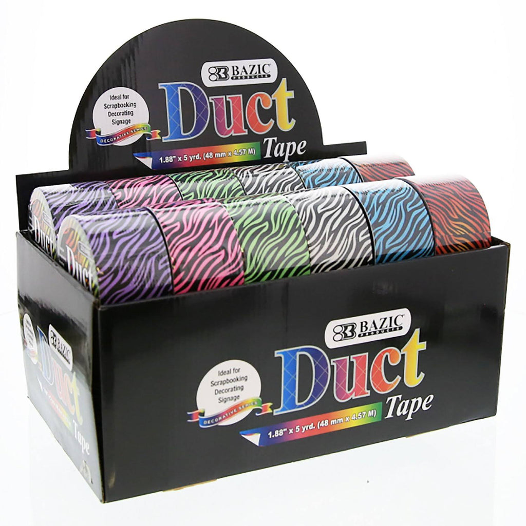 1.88 inch x 5 Yards Zebra Duct Tape (24/Case) X3140