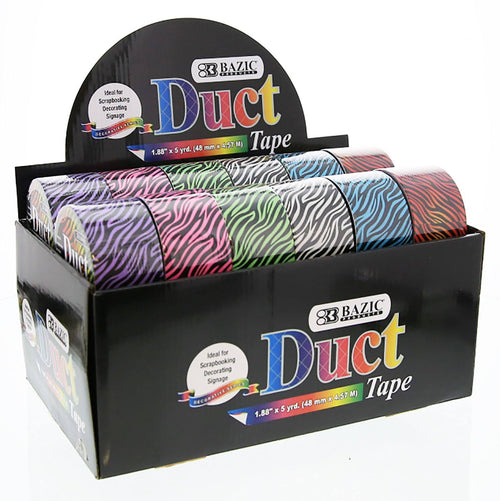 1.88 inch x 5 Yards Zebra Duct Tape (24/Case) X3140