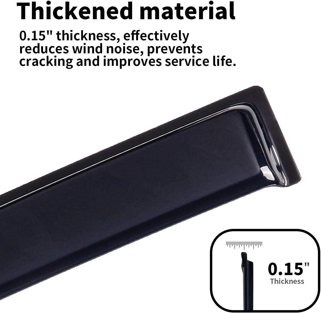 4-Piece Dark Smoke Tape-On Rain Guards W7212