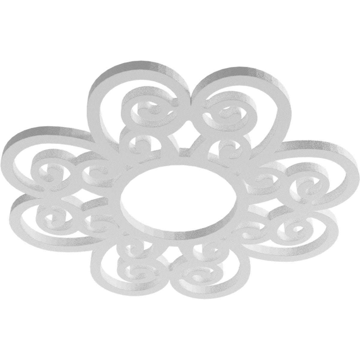 40x22OD x 13 5/8x22ID x 1x22P PVC Pierced Ceiling Medallion, Antiqued Coppe L478238