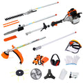 10 in 1 52CC 2-Cycle Garden Tool System with Pole Saw, Hedge Trimmer, Grass Trimmer, and Brush Cutter W199754