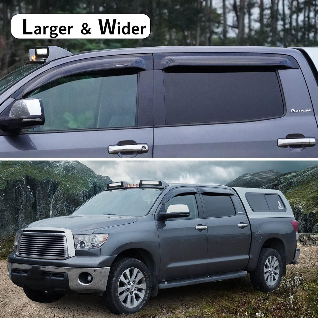 4-Piece Dark Smoke Tape-On Rain Guards W7212