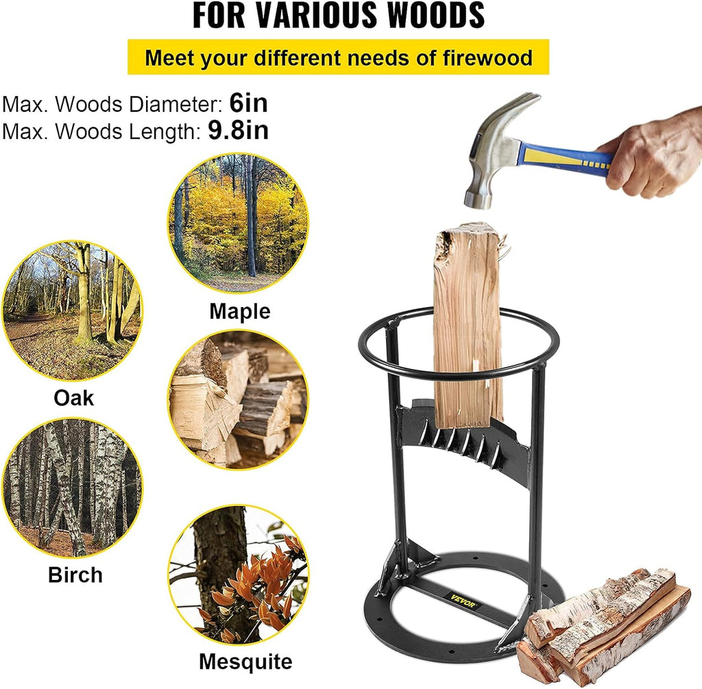Manual Log Splitter, 13 x 8.3, 5 Lbs, Q235 Steel, Pack of 2 M503560