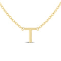 14K Solid Yellow Gold Initial Necklace R78814