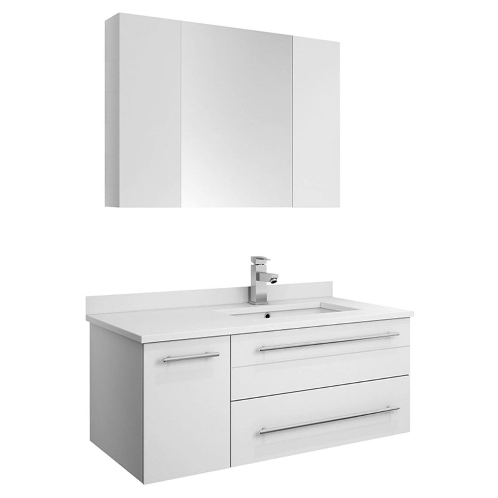 White Left Version Wall Hung Undermount Sink Z97639