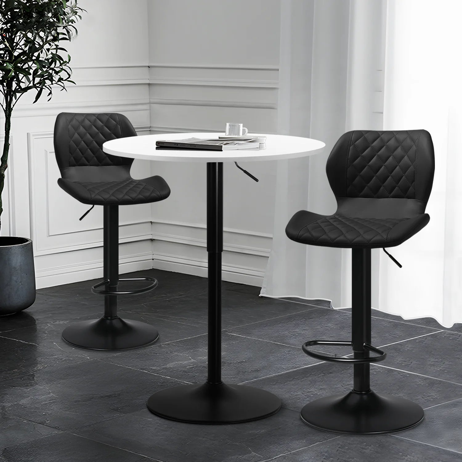 3 Piece Bar Dining and Chair Set with Counter Height Bar Stools U8171