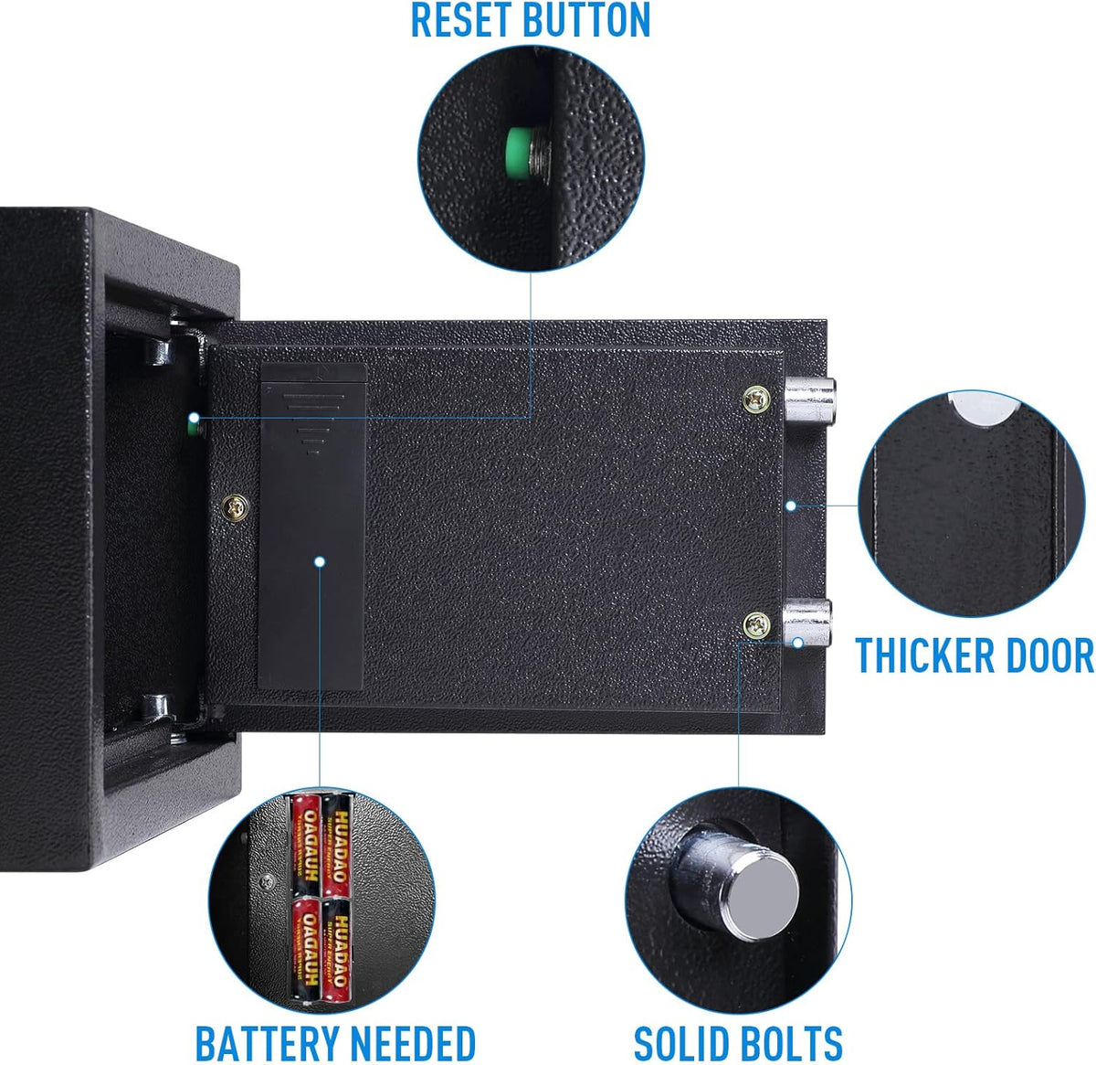 Fingerprint Safe Box 3.83 Cubic Feet with Separate Lock Box and Bottom Compartment L661