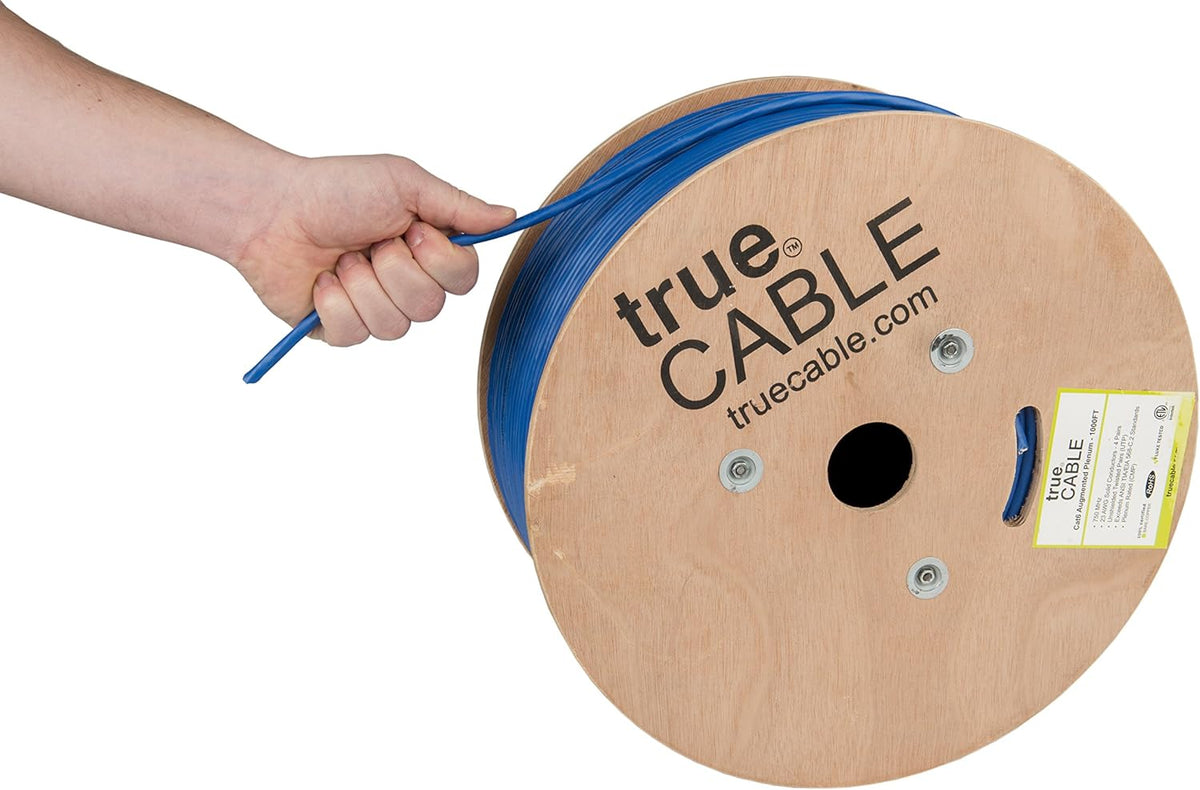 1000ft White 23AWG 4 Pair Solid Bare Copper Bulk Ethernet Cable Q146751