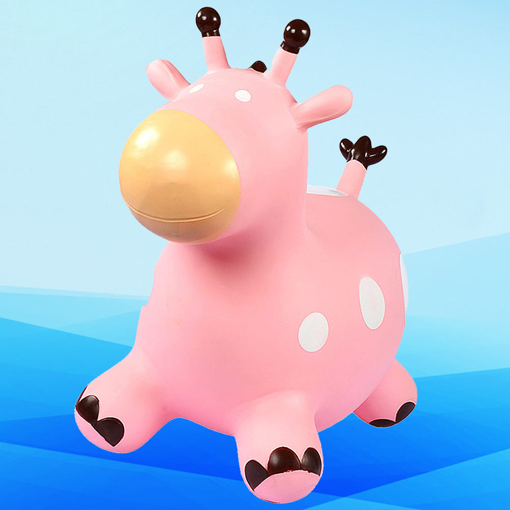 Inflatable Jumping Horse Toy with Air Pump (Pink) K43529