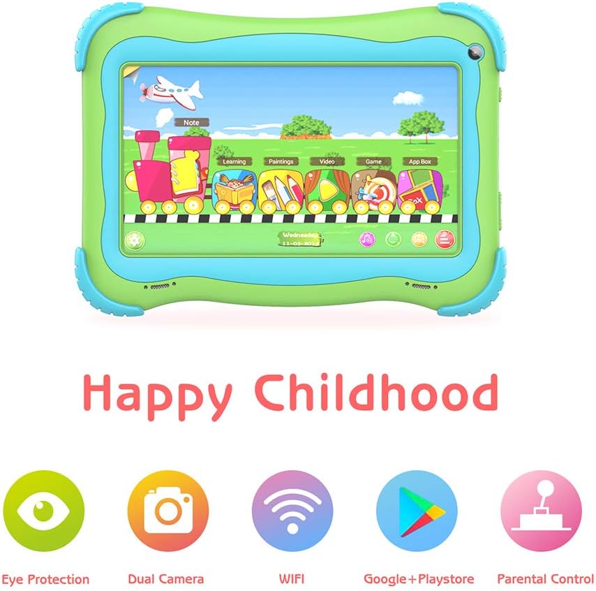Pack of 2 Android Kids Tablet with WiFi Dual Camera IPS Screen O745392