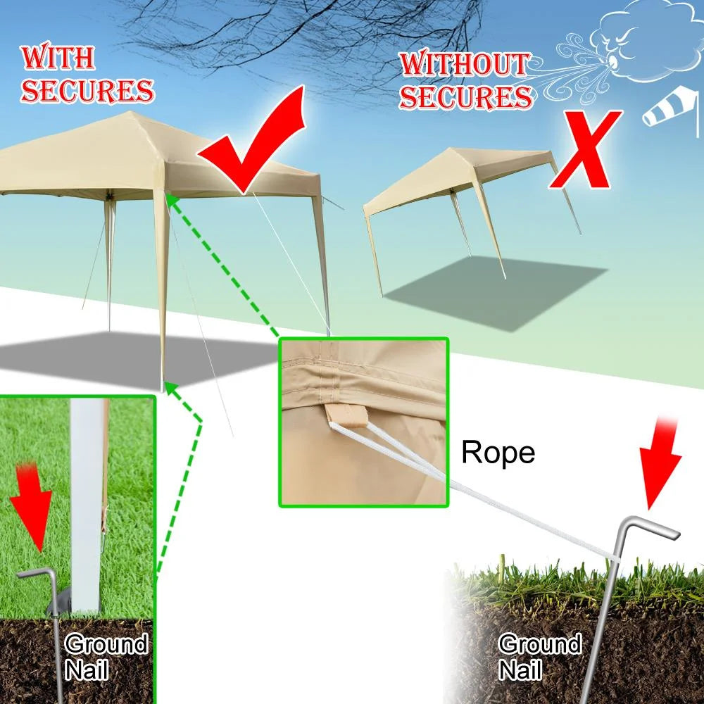 Beige Pop Up Canopy Tent Q432342