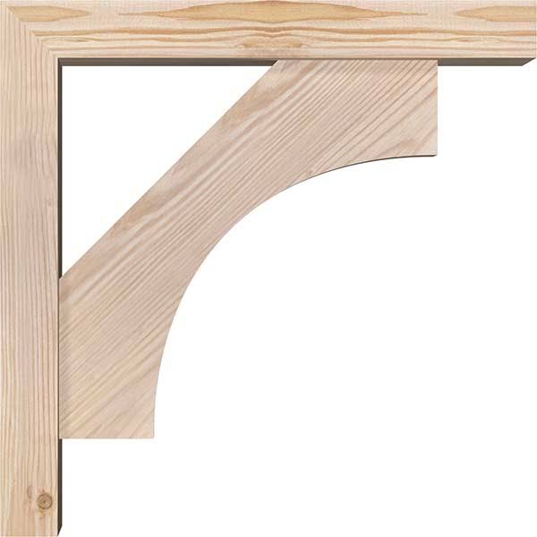 3 1/2x22W x 14x22D x 14x22H Douglas Fir Bracket with Offset Brace J138258