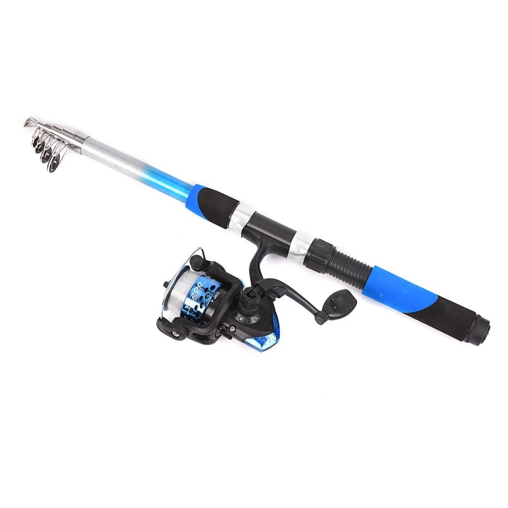 2.1m Telescopic Fishing Rods with 2PCS Reels Fishing Bag X2004