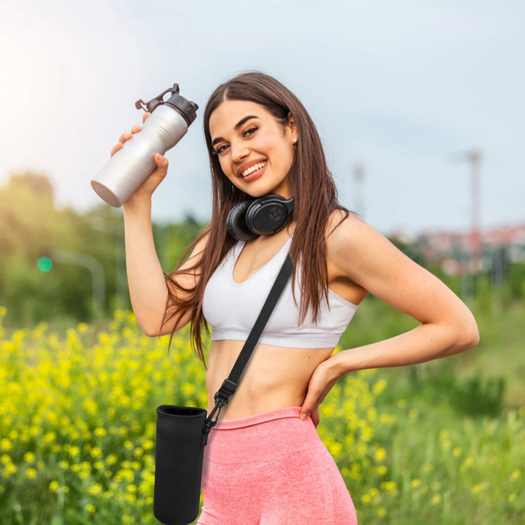 2Pcs Insulated Water Bottle Bags with Adjustable Shoulder Strap Z5220