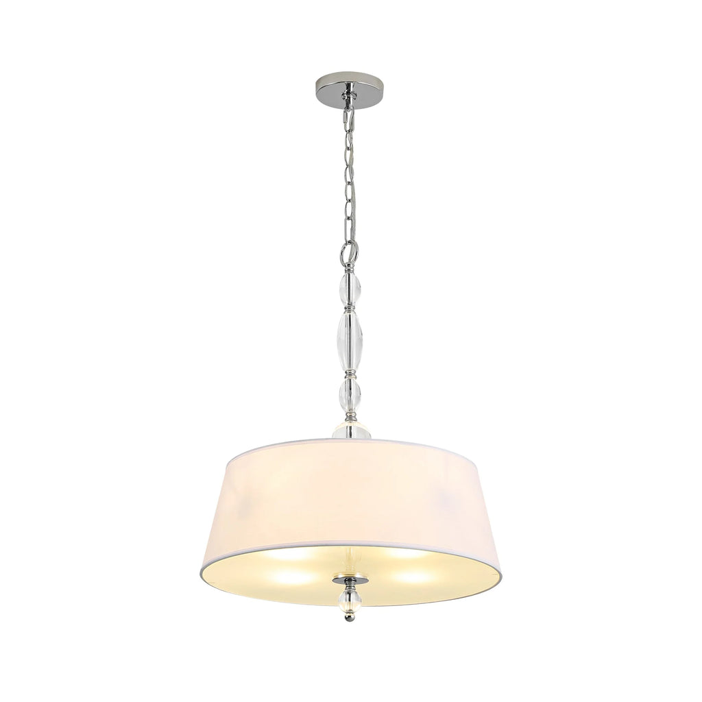 4-Light Dimmable Fabric Chandelier Y693