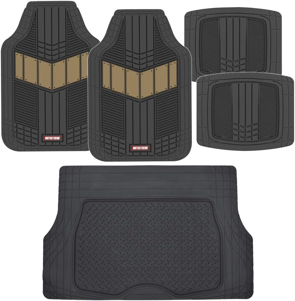 Gray Rubber Auto Floor Mats with Cargo Trunk Liner I93246
