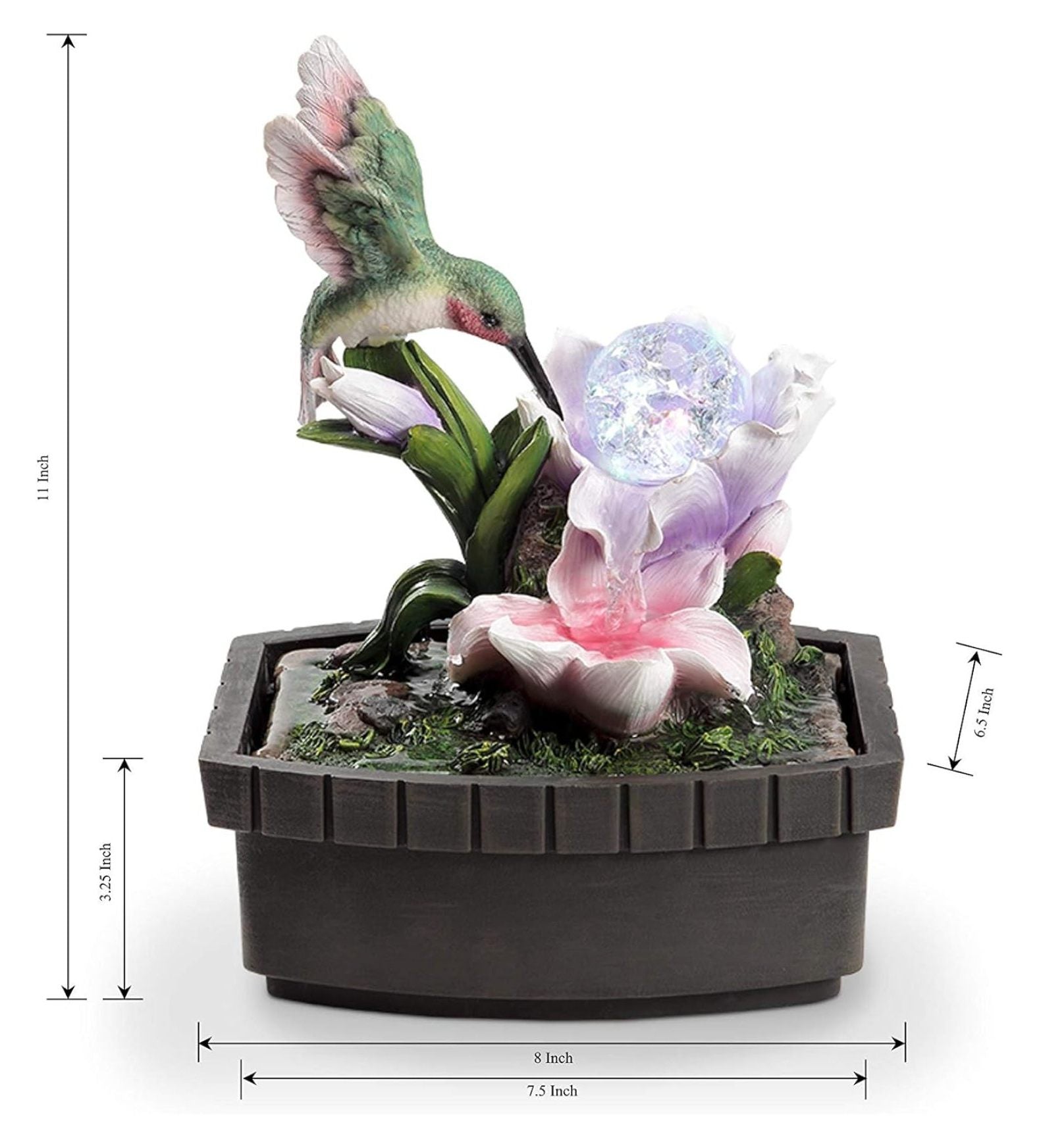 11" H Multicolor Table Fountain O79817