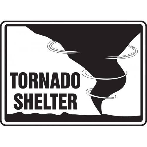 Tornado Shelter Safety Sign F28819