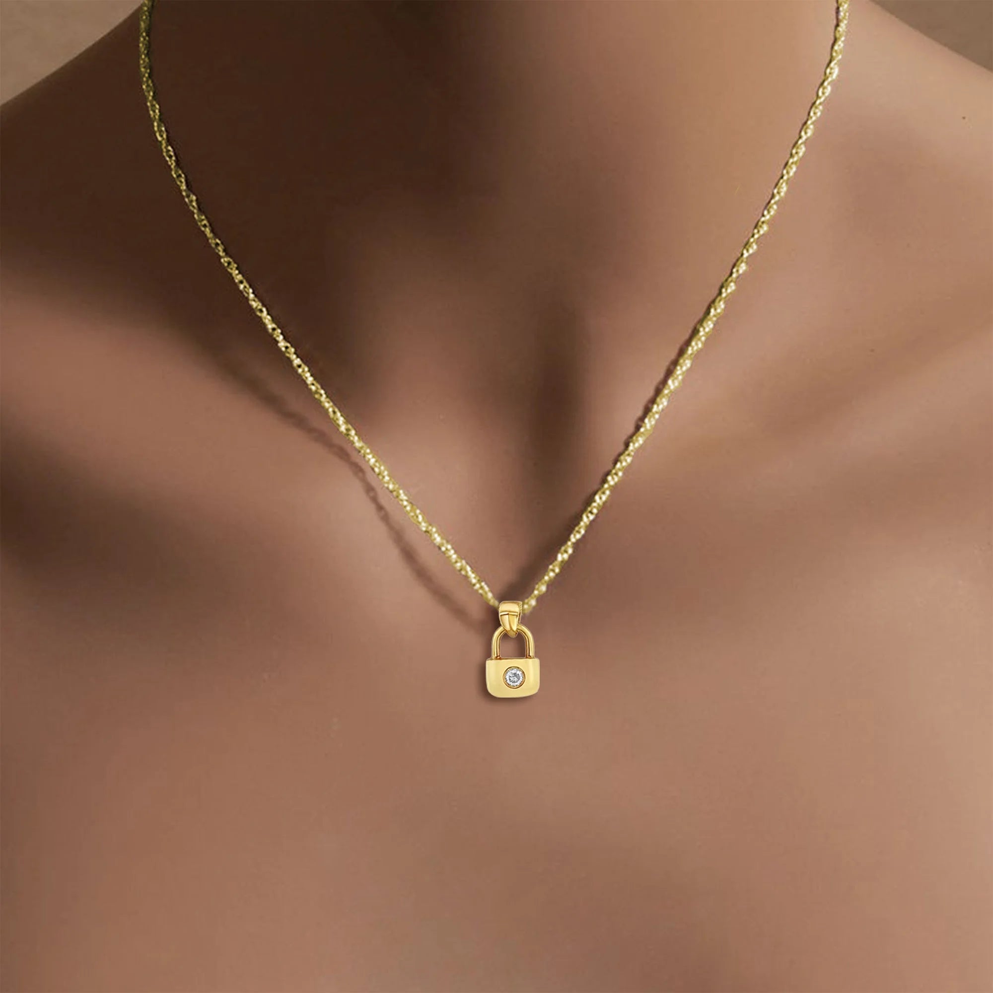 18k Yellow Gold Necklace U899
