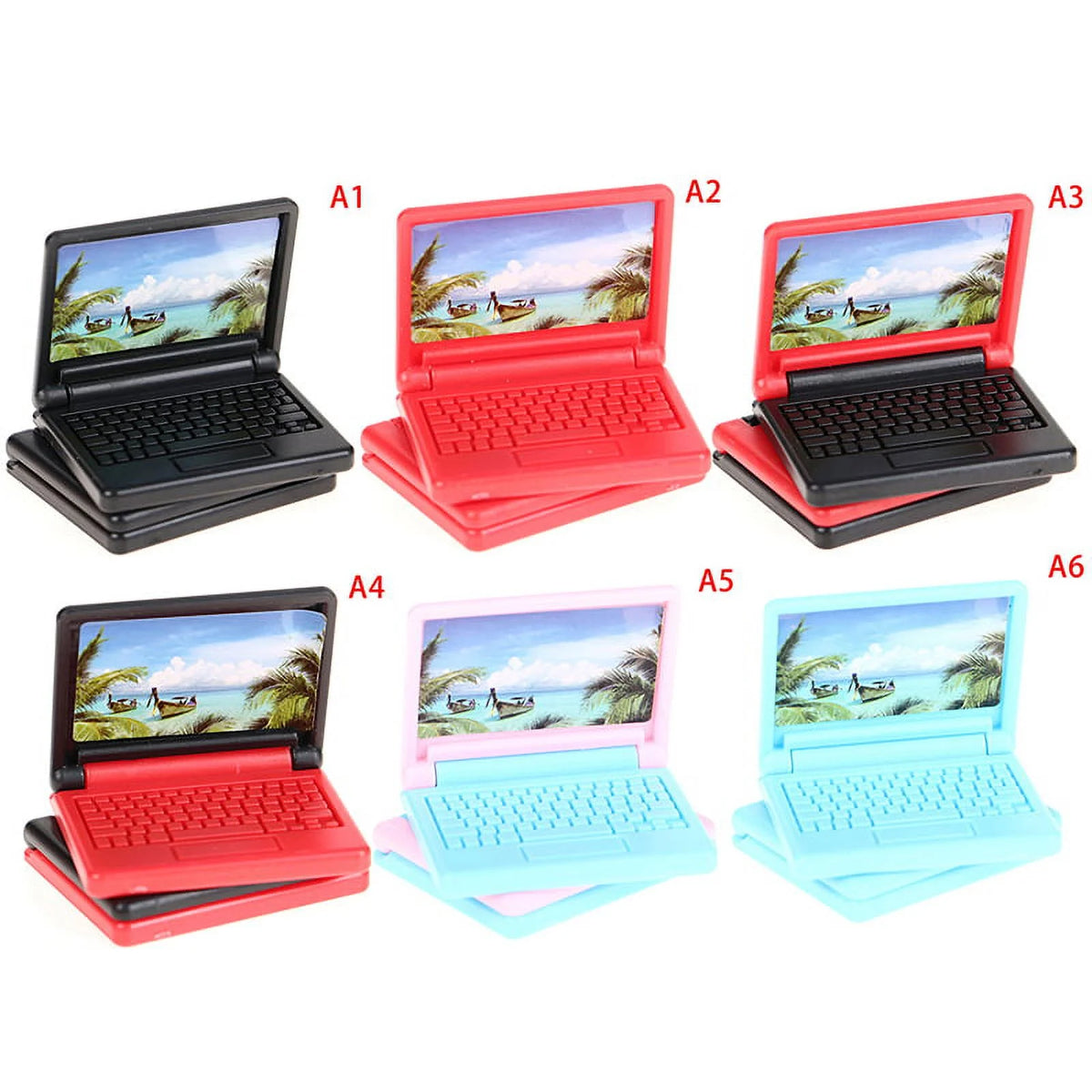2pcs Dollhouse Miniature Modern Computer Furniture U2337