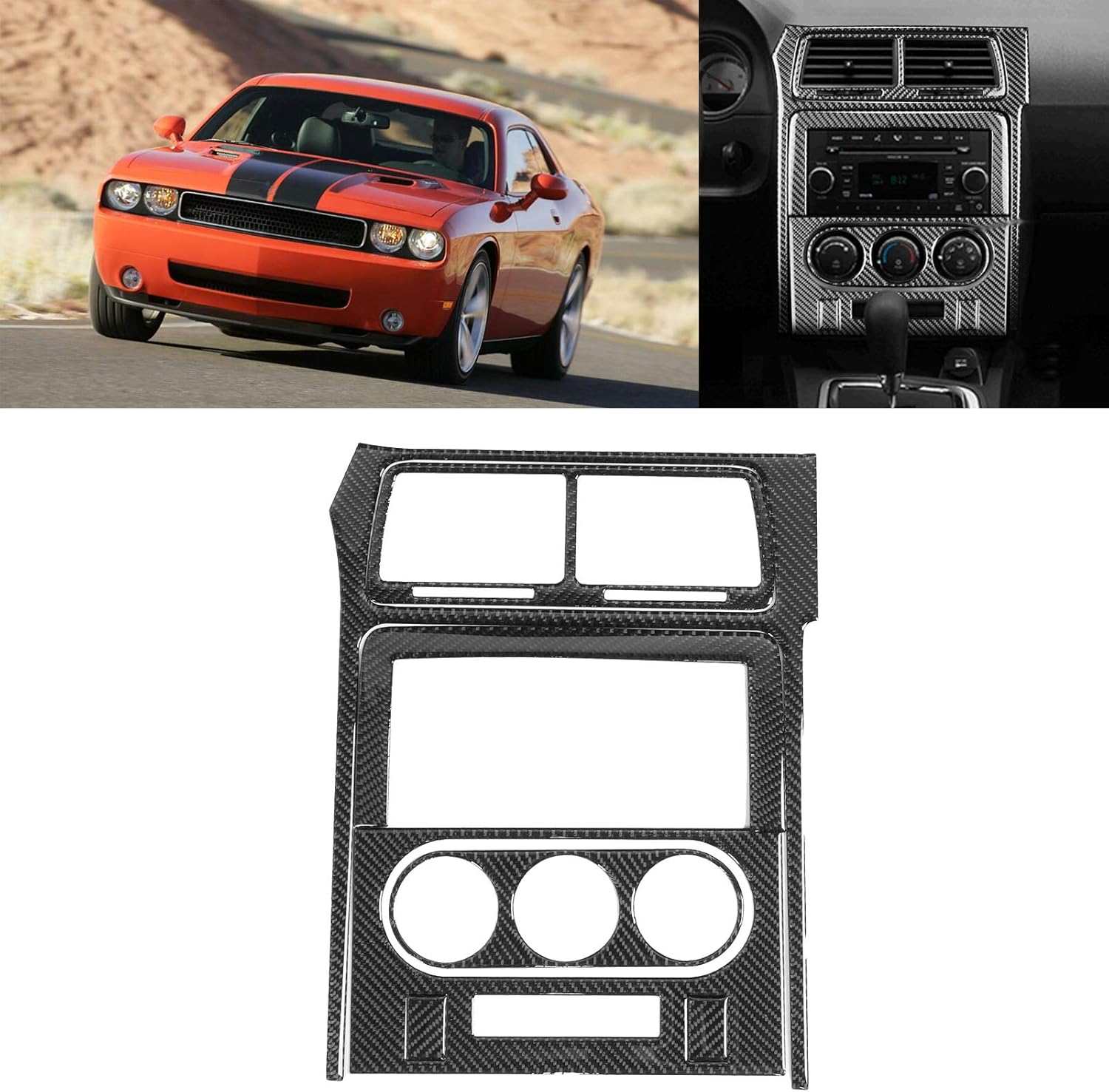 Carbon Fiber AC Control Panel Trim for Dodge Challenger A5778