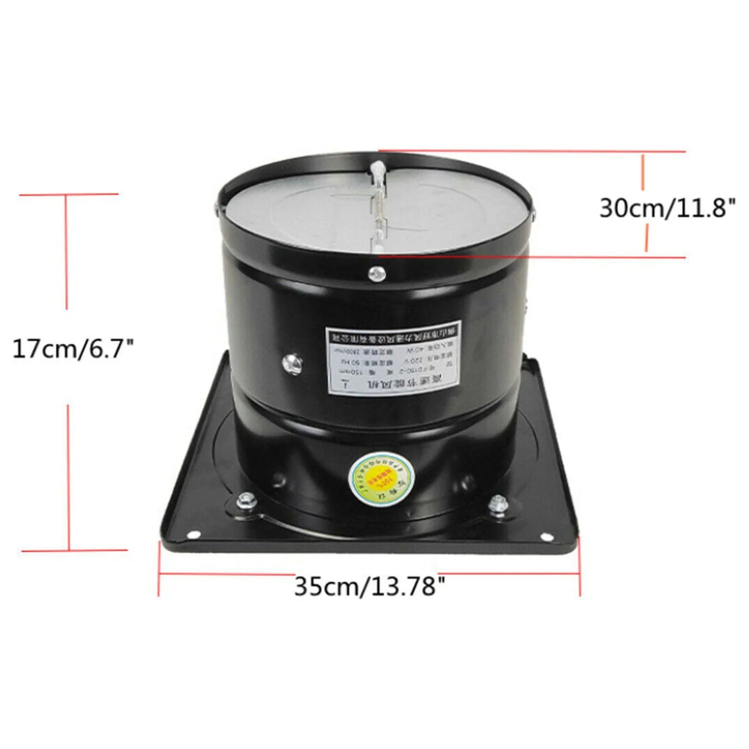 12" Wall Mounted Exhaust Fan Blower Ventilation Extractor C51596