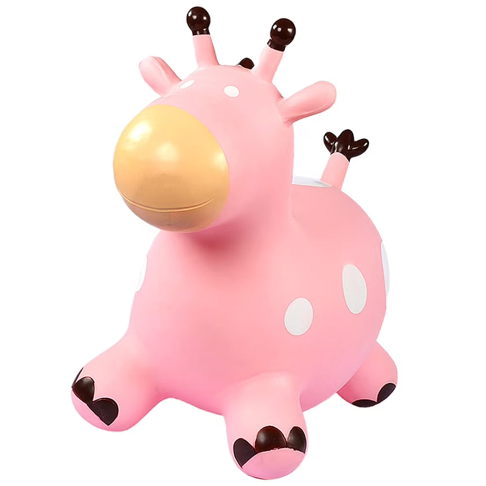 Inflatable Jumping Horse Toy with Air Pump (Pink) K43529