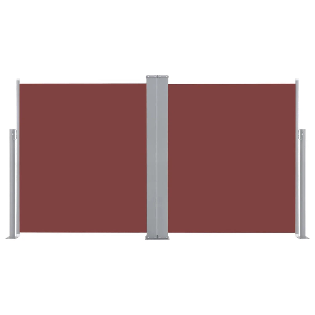 Retractable Side Awning Brown 55.1"x236.2" Y620