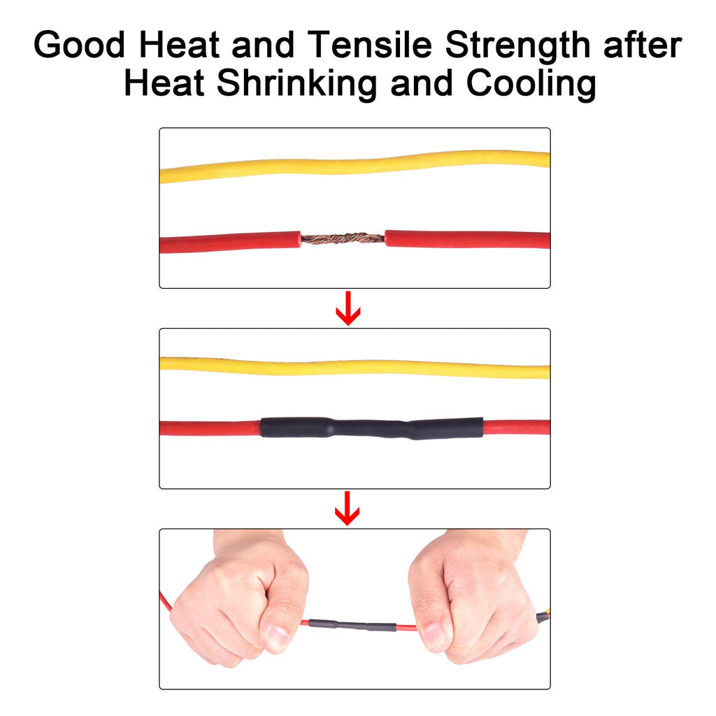 1-1/4 Inch 3:1 Waterproof Heat Shrink Tubing, 4 Ft Black B530