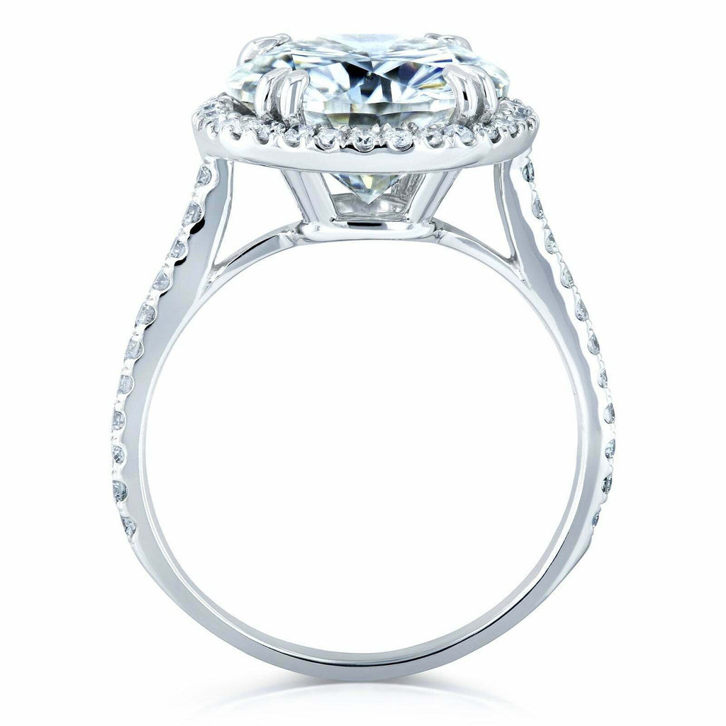 14k White Gold Diamond Halo Engagement Ring J364
