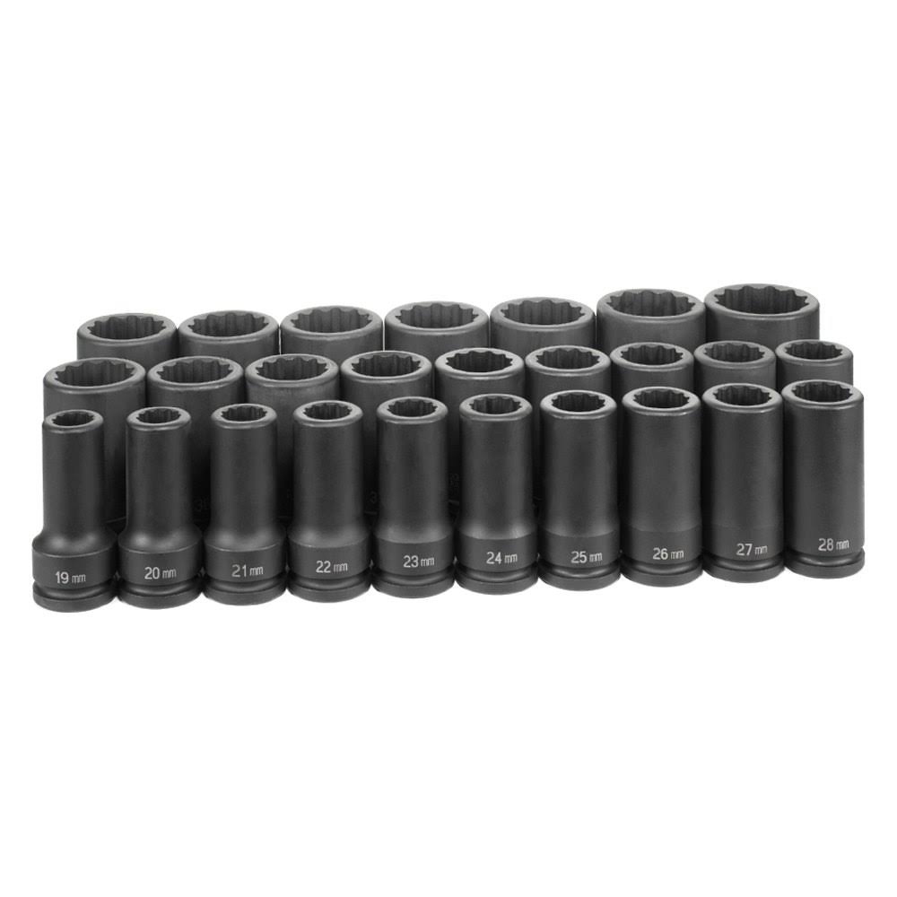 26 Piece 3/4x22 Drive 12 Point Deep Metric Master Set Q210353