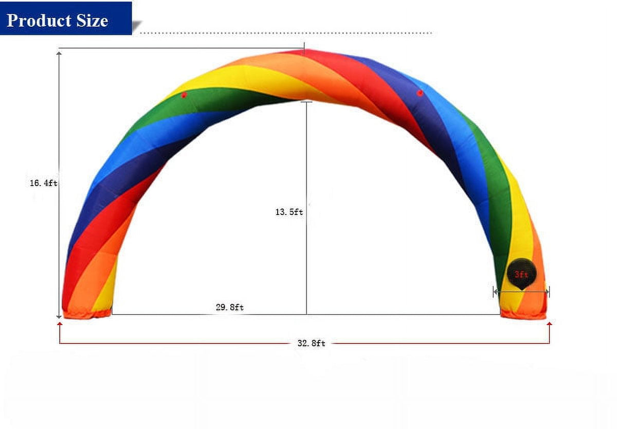 32.8ft Inflatable Rainbow Arch with Blower I4633