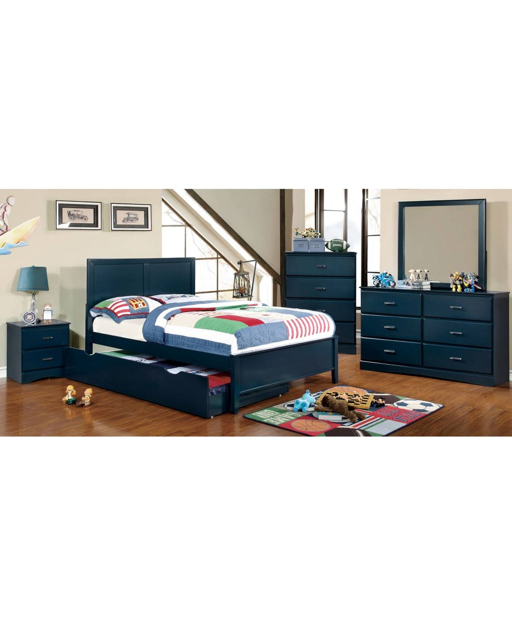 Full/Queen Kids Panel Headboard - Blue O80791