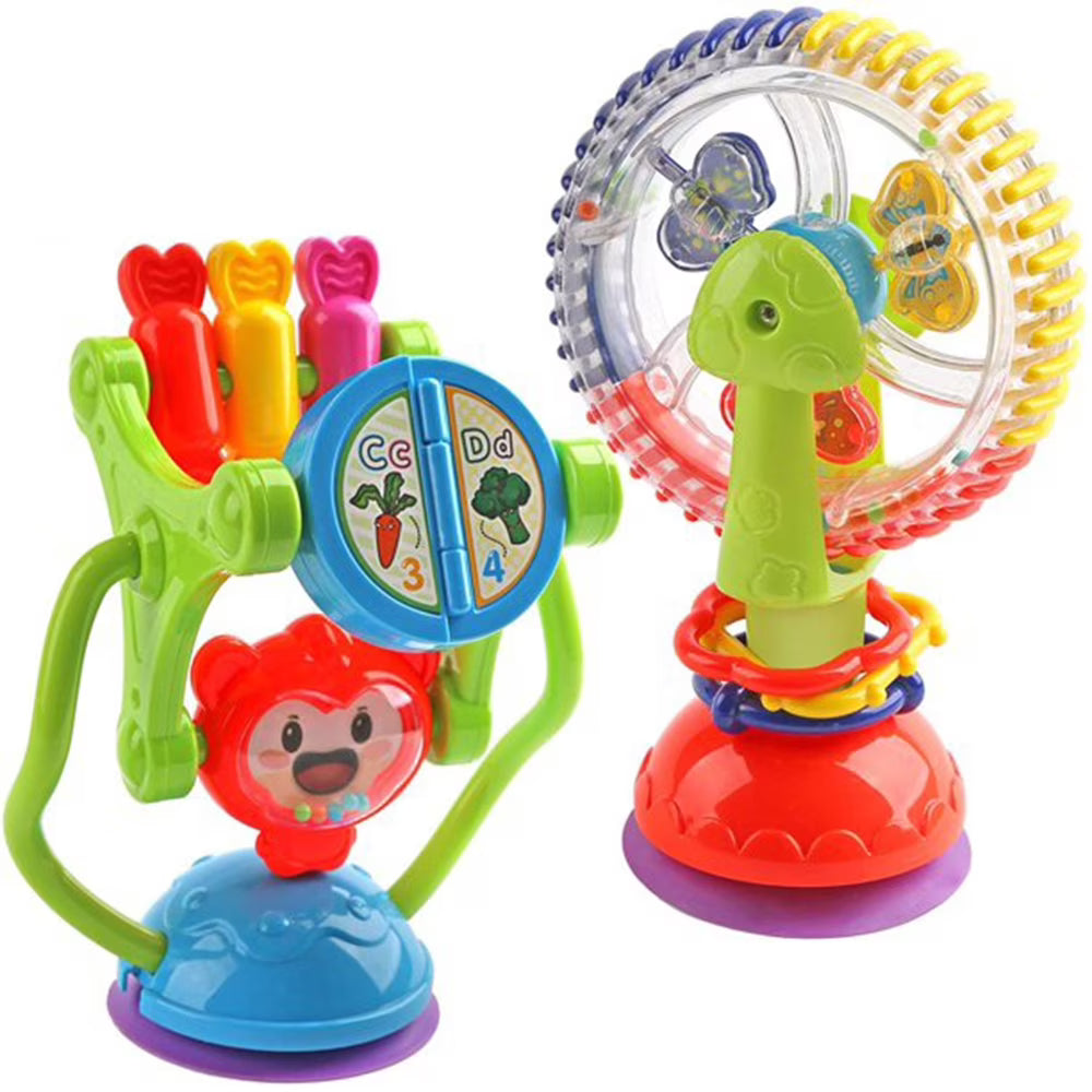 Baby Rattle Toys with Suction Cup Grab Shaker and Spin F97935