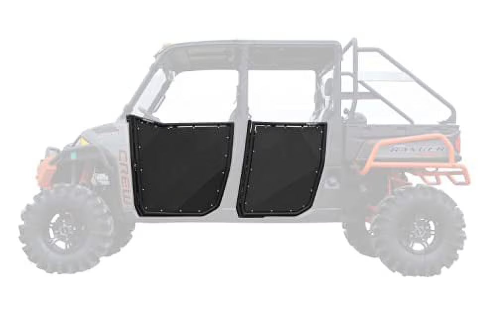 Aluminum Half Doors for Polaris Ranger XP 900 Crew, Powder Coated Black X61036