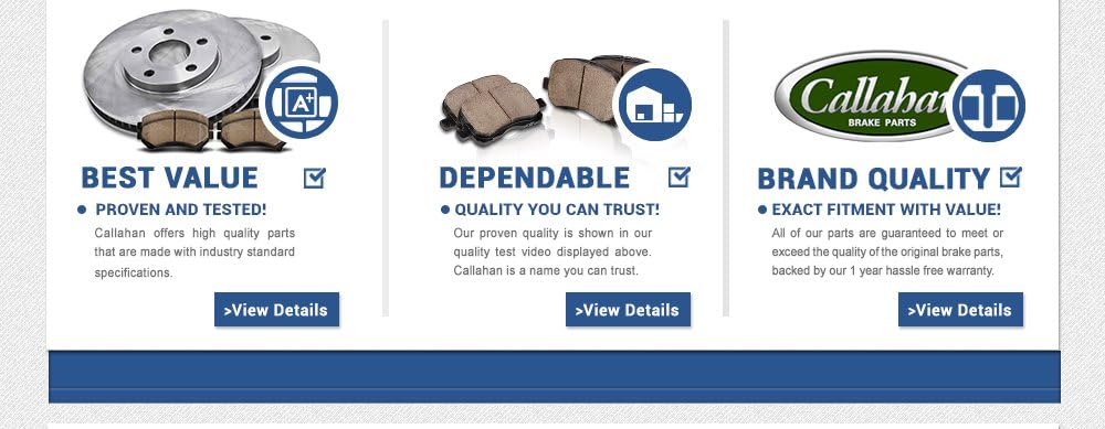 Front Brake Disc Rotors and Ceramic Brake Pads G7235