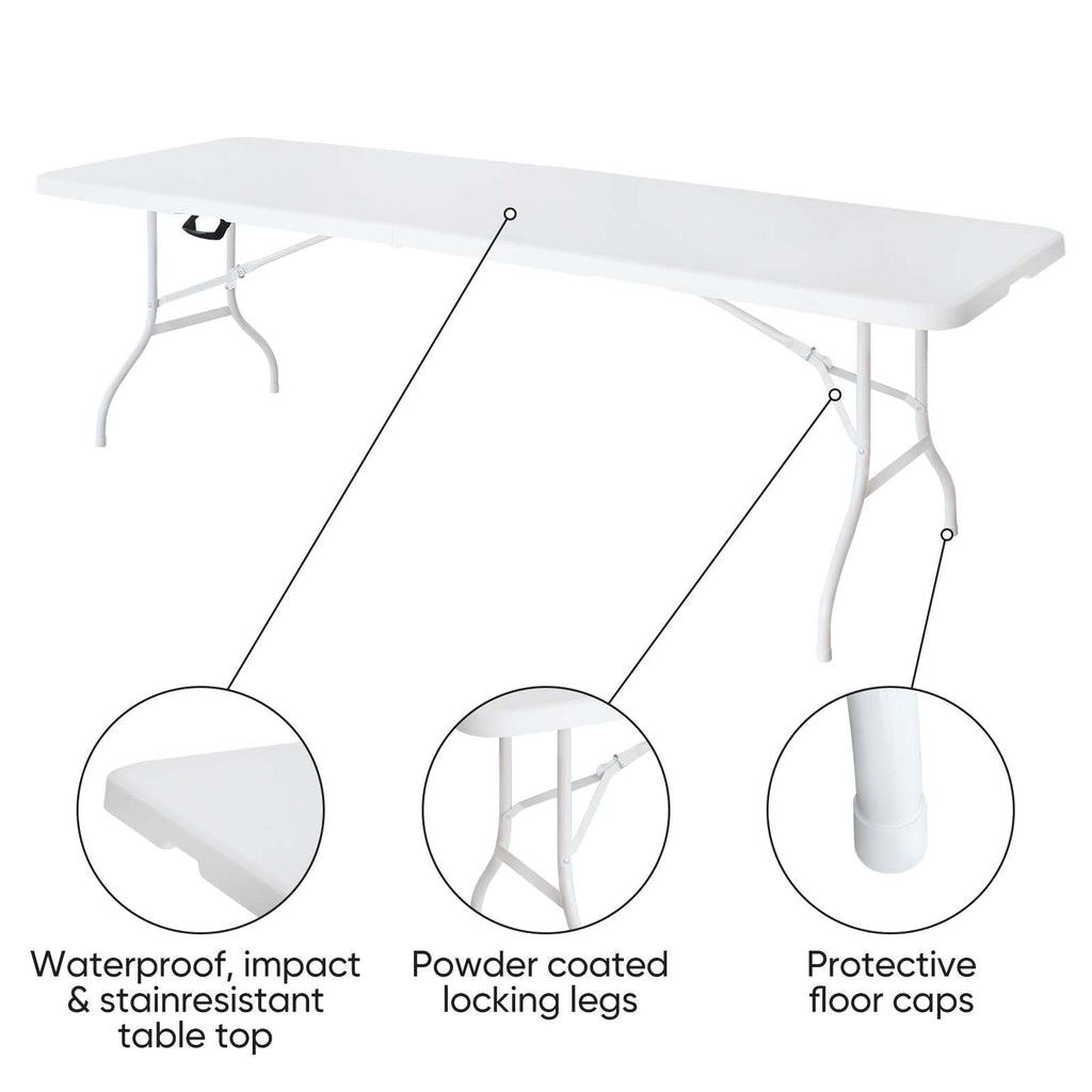 8ft Multi-purpose Outdoor Folding Picnic Table E820394