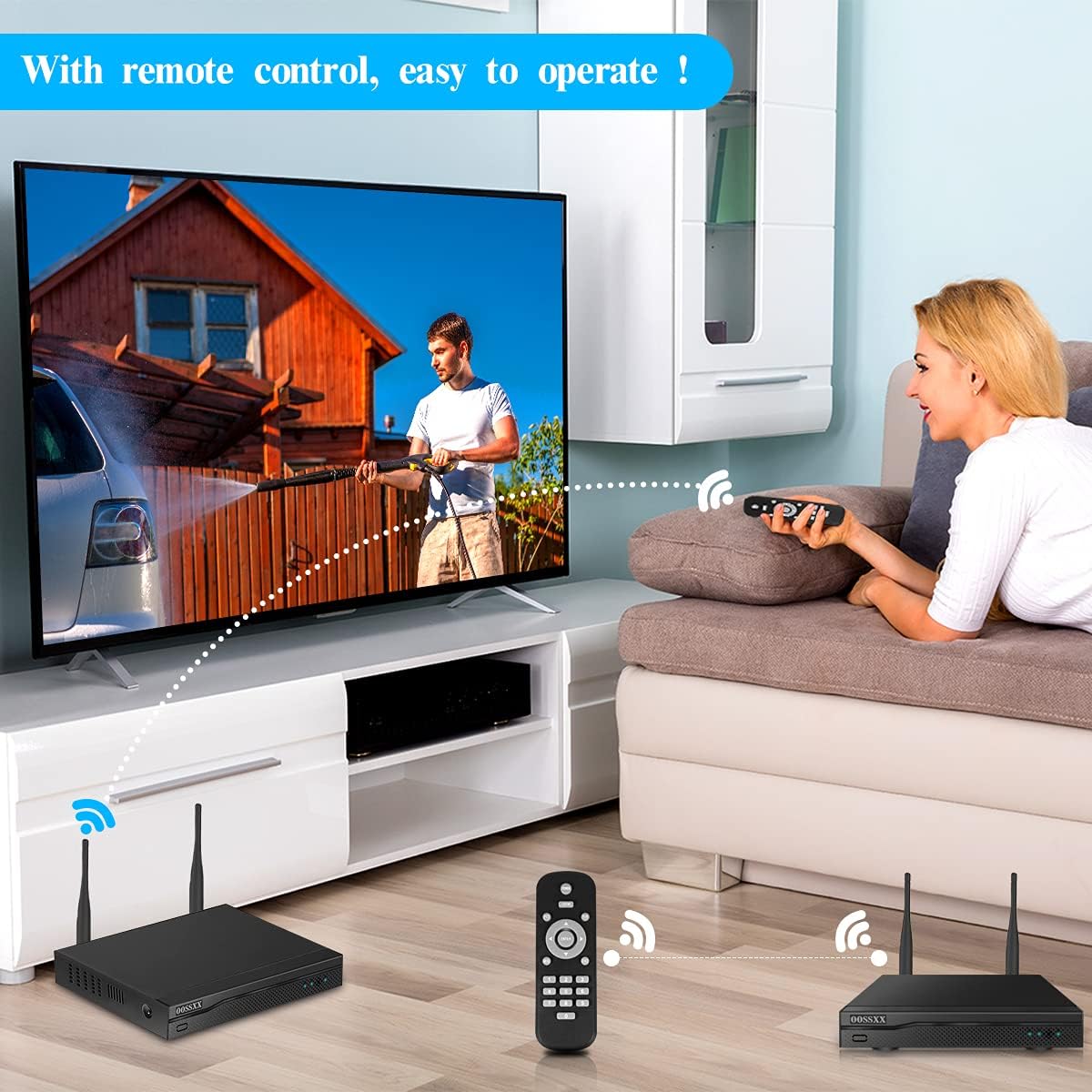 2K 3.0MP Wireless Security Camera System, 8 Channel NVR with 6TB HDD Y5577