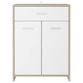 White Sonoma Oak Chipboard Bathroom Cabinet O2096