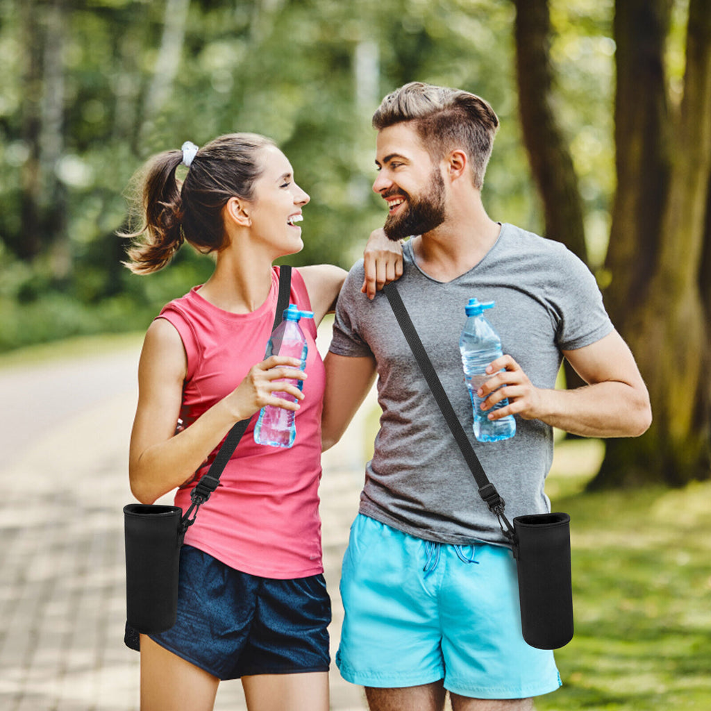 2Pcs Insulated Water Bottle Bags with Adjustable Shoulder Strap Z5220