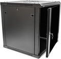 12U Wallmount Cabinet Enclosure 19-Inch Server Network Rack with Locking Glass Door Black G26215