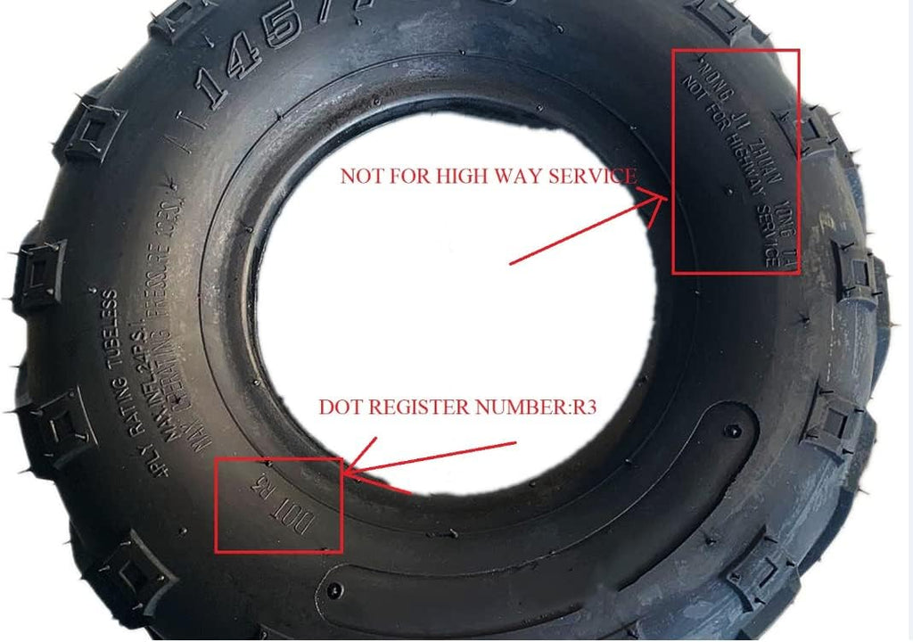 Set of 2 22x11-10 Tubeless ATV Tires M620448