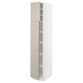 White High Cabinet with Shelves and 2 Doors K9698