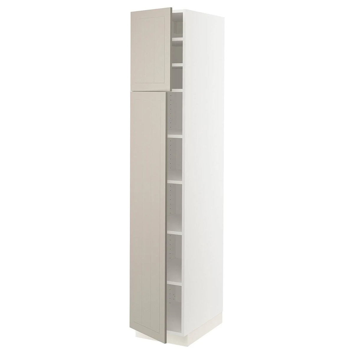 White High Cabinet with Shelves and 2 Doors K9698